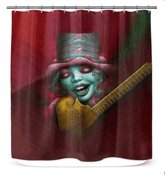 Detail of the whimsical patterns on the Whimsical Wonders II Shower Curtain.